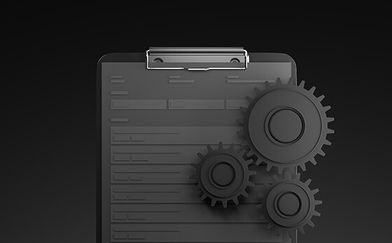 Illustration of a clipboard representing automated reports of Corellium MATRIX technology